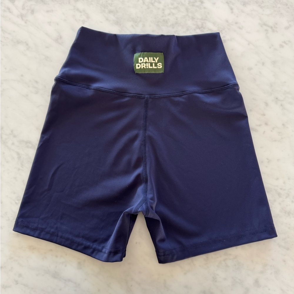 daily drills navy blue biker shorts